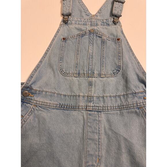 Old Navy Women's Denim Shortalls Size M Light Wash Overall 100% Cotton - Picture 2 of 6